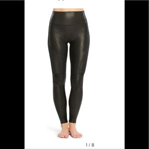 SPANX Faux Leather Moto Leggings NWT